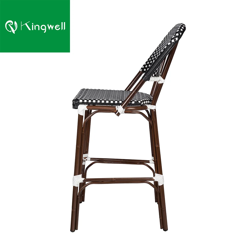 Используется в ресторанах и бистро, ротанговая барная мебель, уличный барный стул