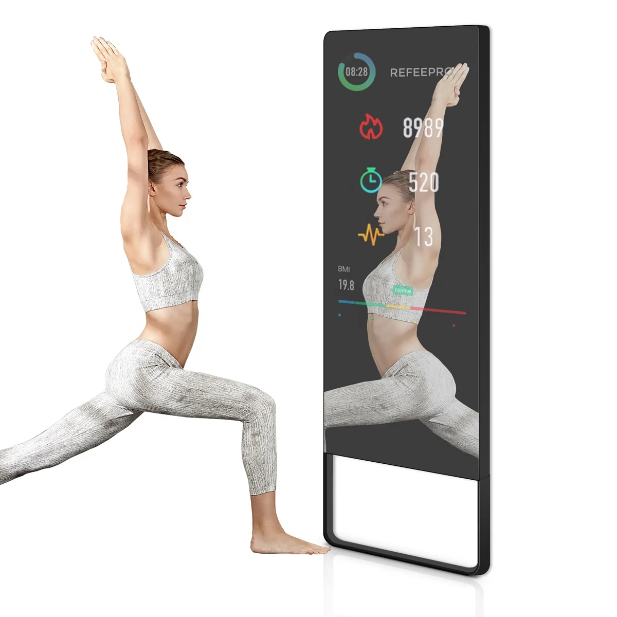 Smart Workout Mirror Home Gym Yoga Touch Screen LCD Display Android Wifi Interactive Exercise Fitness Training  Mirror for Sport