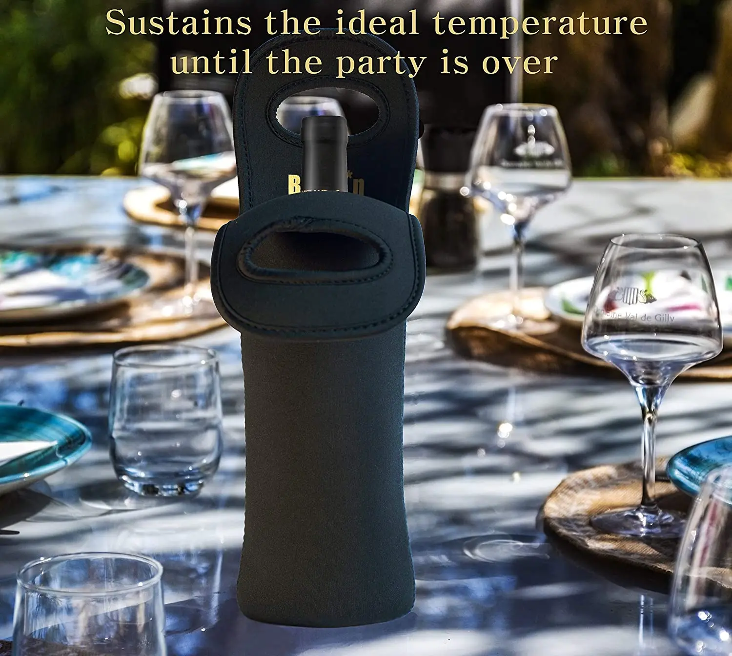 Factory Customer Logo Waterproof Neoprene Single Double Wine Glass Stubby Holder Cooler Beer Bottle Carrier Tote Bag