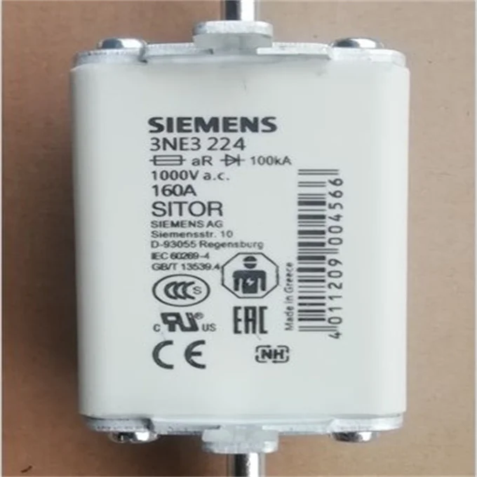 Предохранители: 3NE3222 125A 1000V NH1 / 3NE3221 100A 3NE3224 160A 3NE3225 200A 3NE3227 250A 3NE3230-0 315A