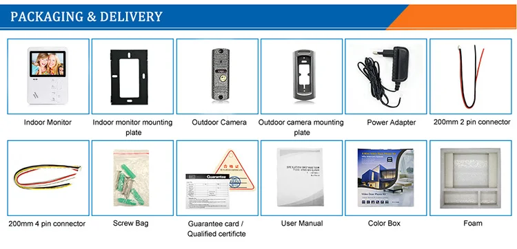 Bcomtech hot offer 4 wire monitor video door entry monitor system