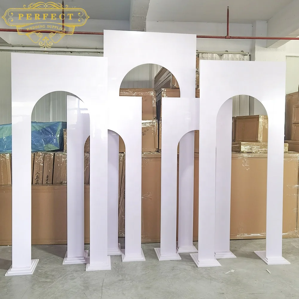 Modern Factory Direct Sale White Tall Backdrop Arch For Events Party Banquet Decoration Wedding Arch