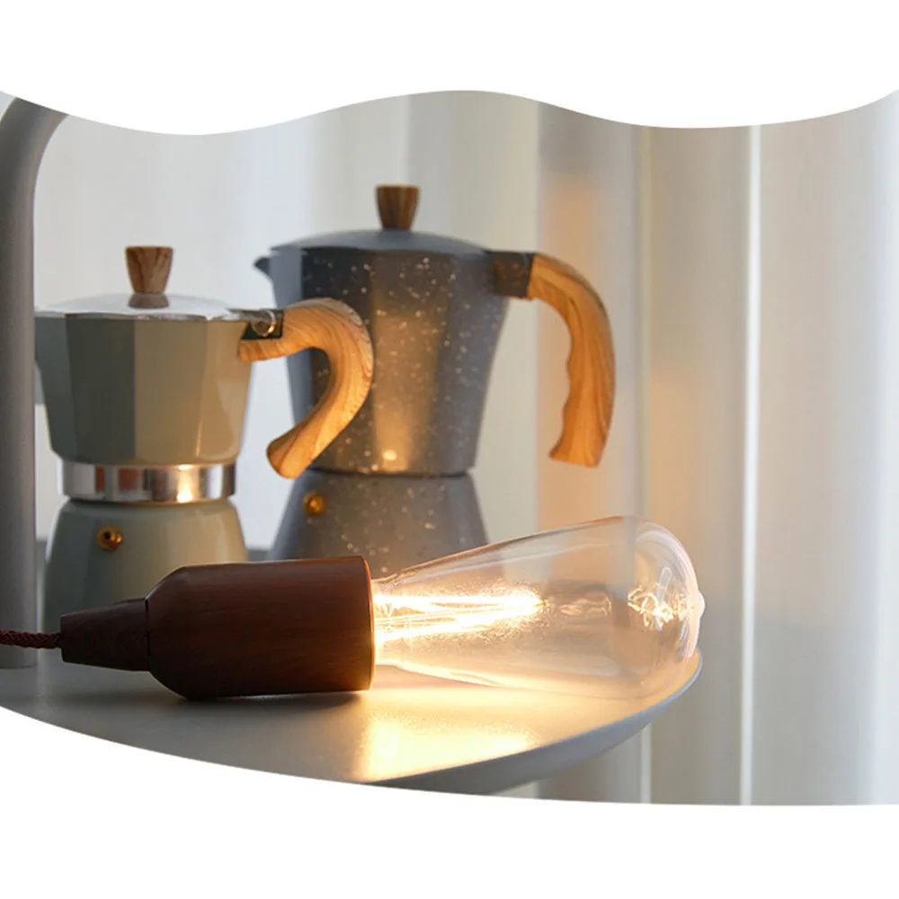 2021 new Indoor Outdoor Battery Operated Hanging Rope Portable Home Tent hiking Camping wood LED Pull cord Light lamp Bulb