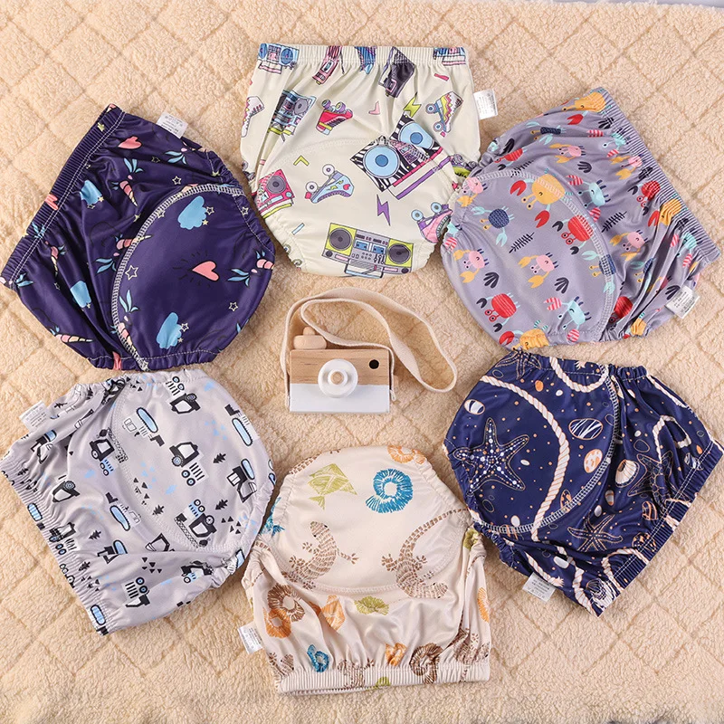 Factory Direct Sales Soft 100% Cotton Baby Diaper Pants Reusable Baby Clothes Diaper Potty Training Pants