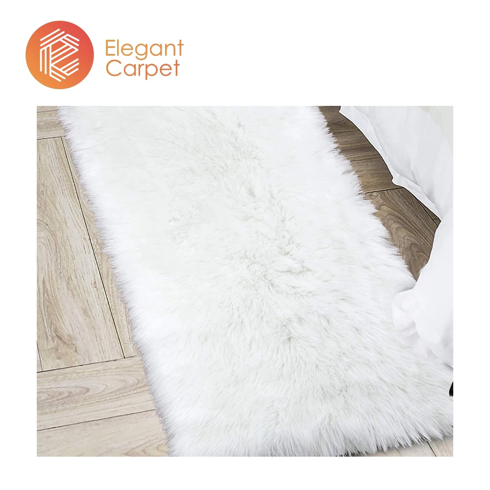 Rectangle faux fur carpet sheepskin rug 2x3