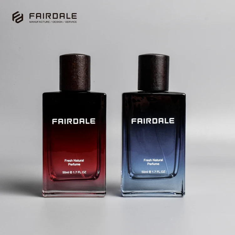 Wholesale Customized 50ml Square Glass Bottles Luxury Perfume Bottle Manufacture