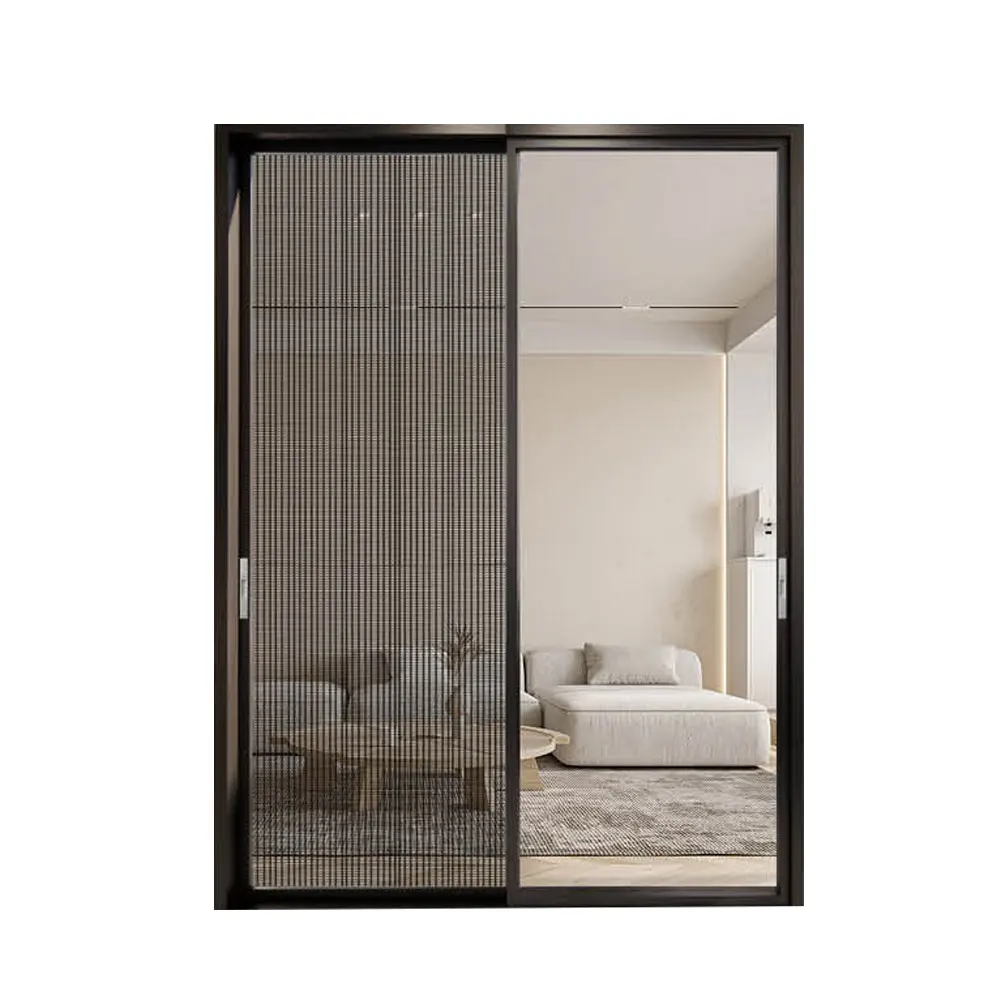 GEDELI High-End Double-Layer Tempered Glass Sliding Door Refined Aluminum Frame Indoor And Outdoor Universal Customizable