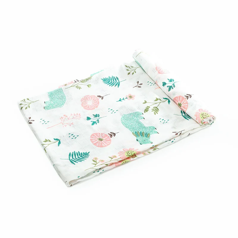 Wholesale Cheap Price 70%Bamboo 30%Cotton Baby Muslin Swaddle Blankets Breathable Lightweight Baby Blanket