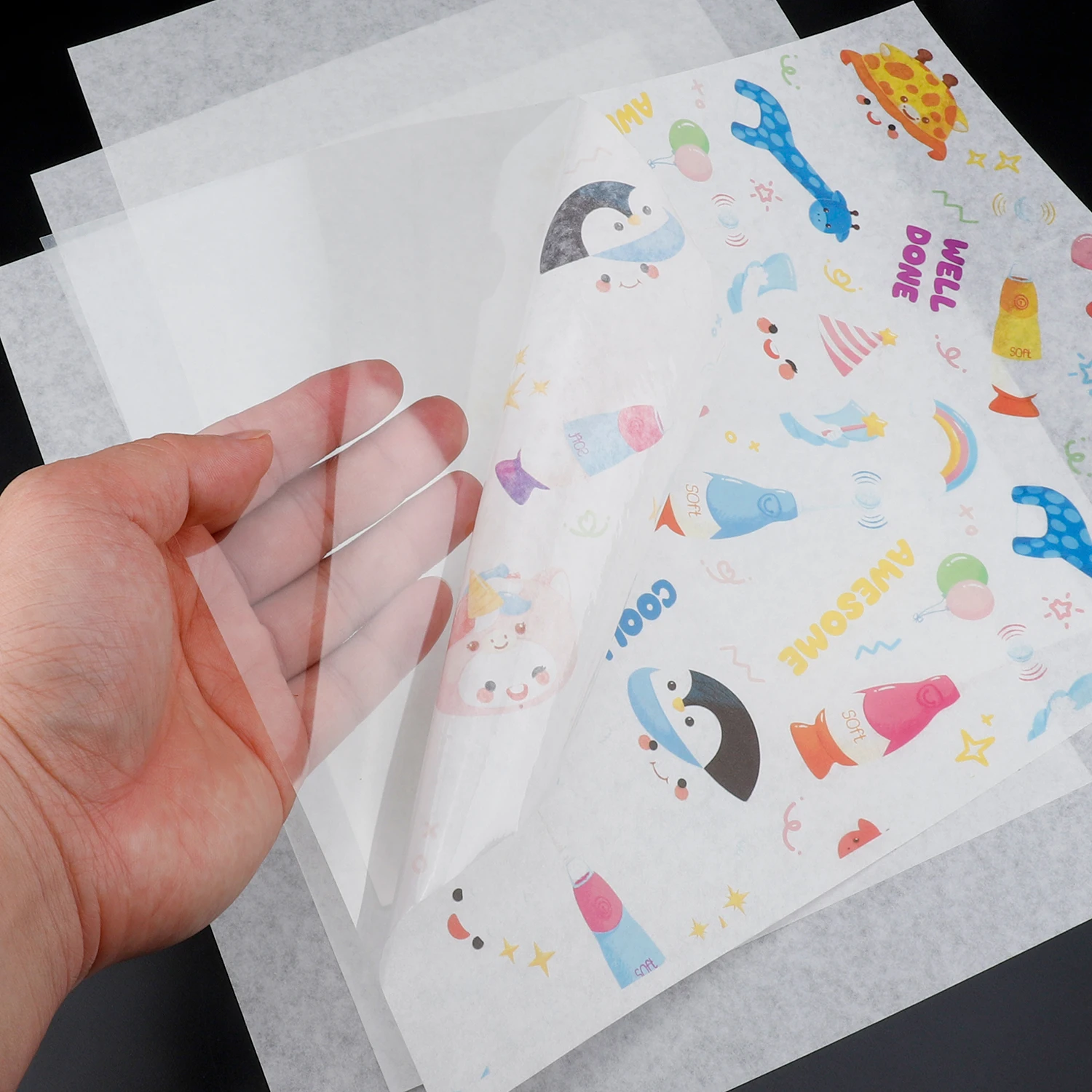 Оптовая продажа прозрачная бумажная наклейка для струйной печати A3 A4 Washi Прозрачная Клейкая Бумажная