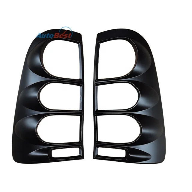 ABS CHROME MATTE BLACK CARBON FIBER TAIL LAMP COVER TAIL LIGHT COVER FOR TOYOTA HILUX VIGO 2005-2012