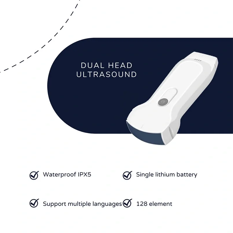wireless wifi ultrasonido porttil con sonda convex y lineal portable ultrasound with linear and convex probe