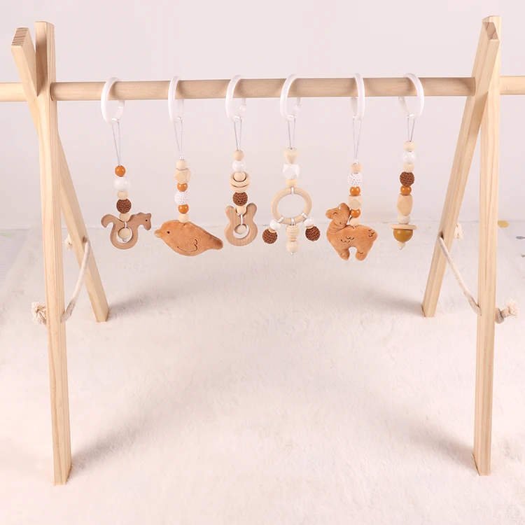 Wholesale multi function practical exquisite excellent elegant wood baby play gym