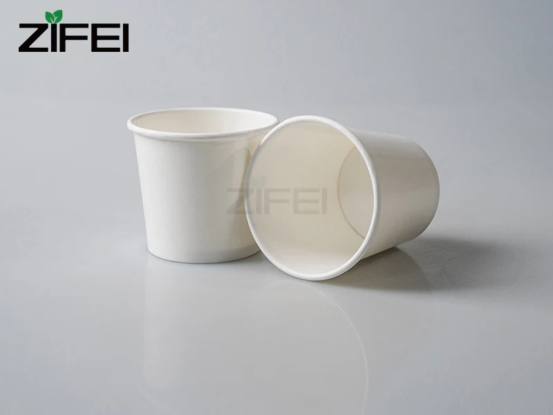Kraft Reclyle Sauce Cup 1.5oz 2 oz Disposable Paper Dipping PE Sauce Container Cup With Plastic lids