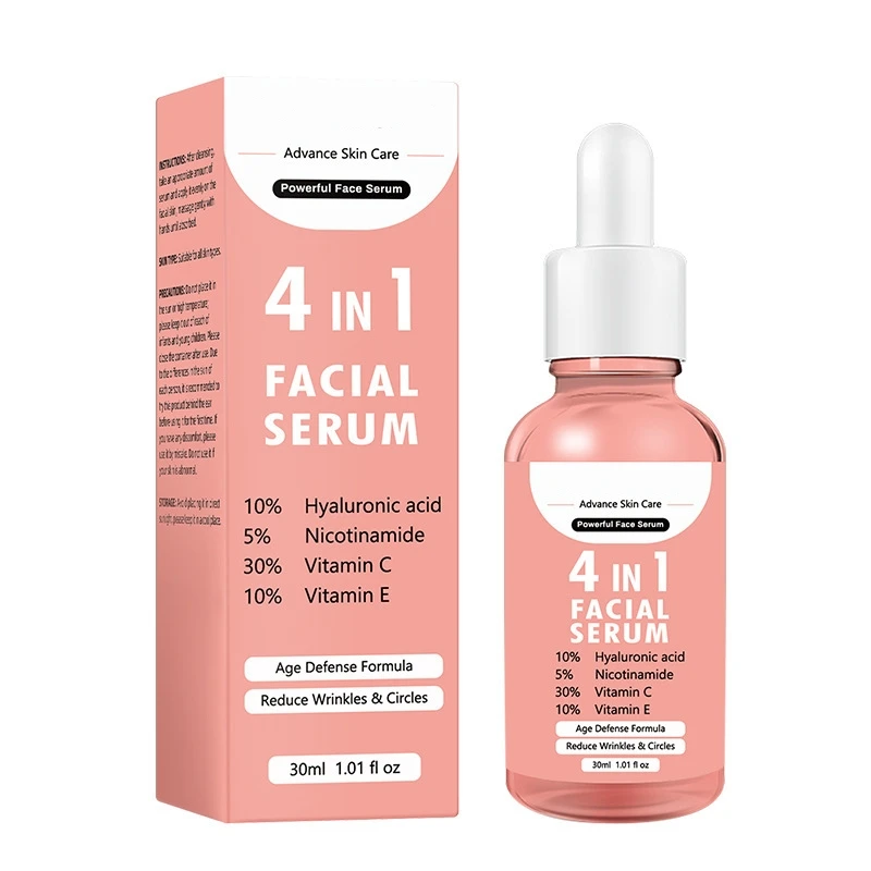 korean 4 in 1 30% vitamin C 5% Niacinamide skin care anti wrinkles hydrating moisturizing whitening facial serum face serum 30ml