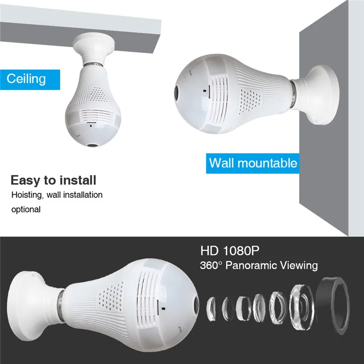 Умная Беспроводная Светодиодная лампа с Wi-Fi и углом обзора 360 градусов