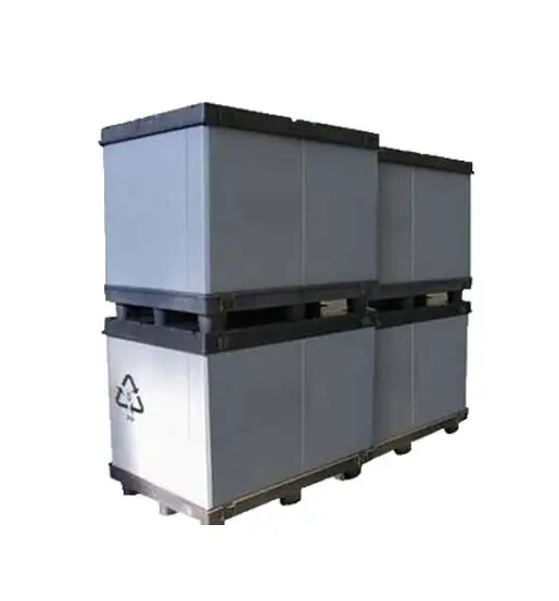 Customized Collapsible Corrugated autopack care packaging automotive Plastic Box with Pallet and Lid