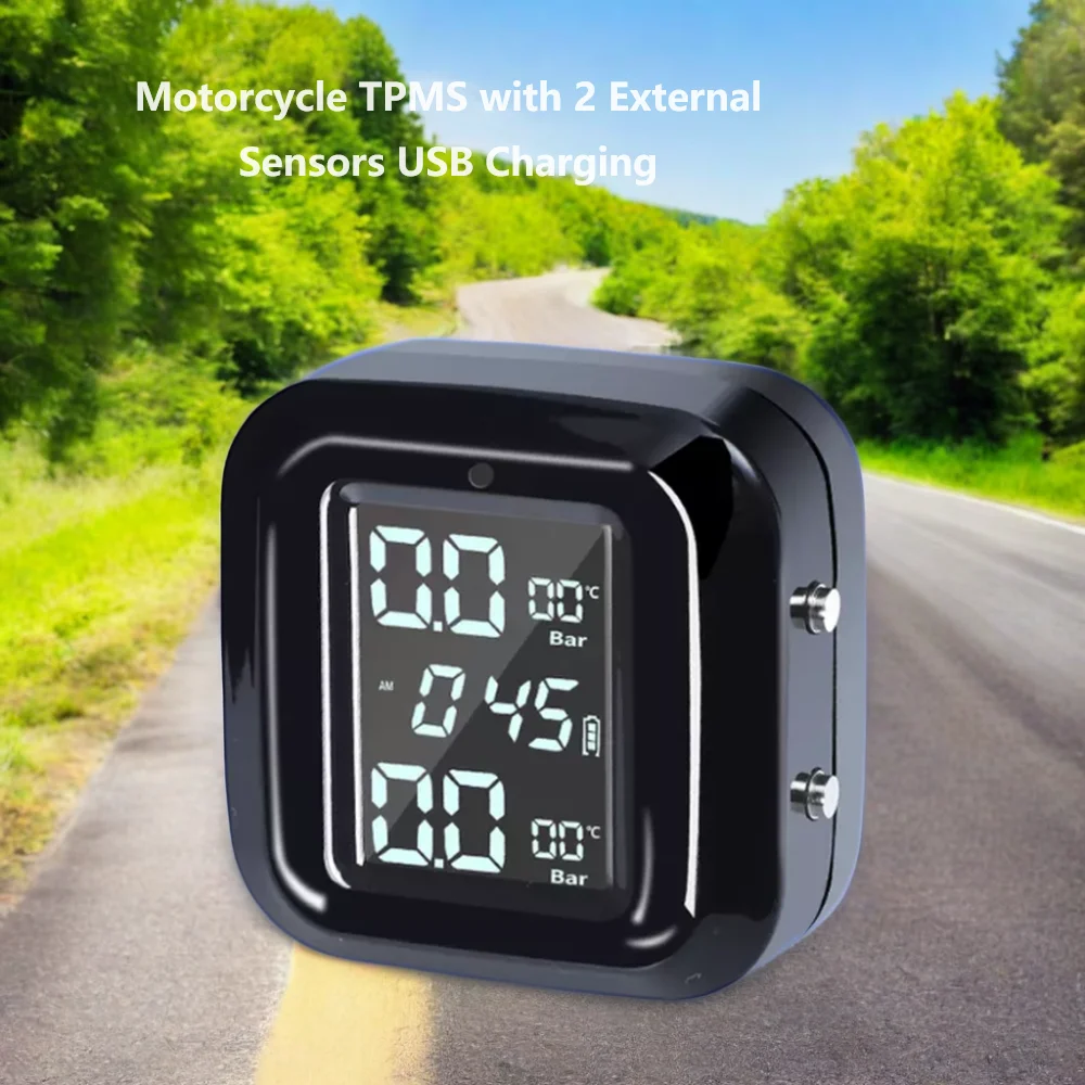 Digital Motorcycle TPMS Sensor Tire Pressure Tyre Monitor for Motorbike