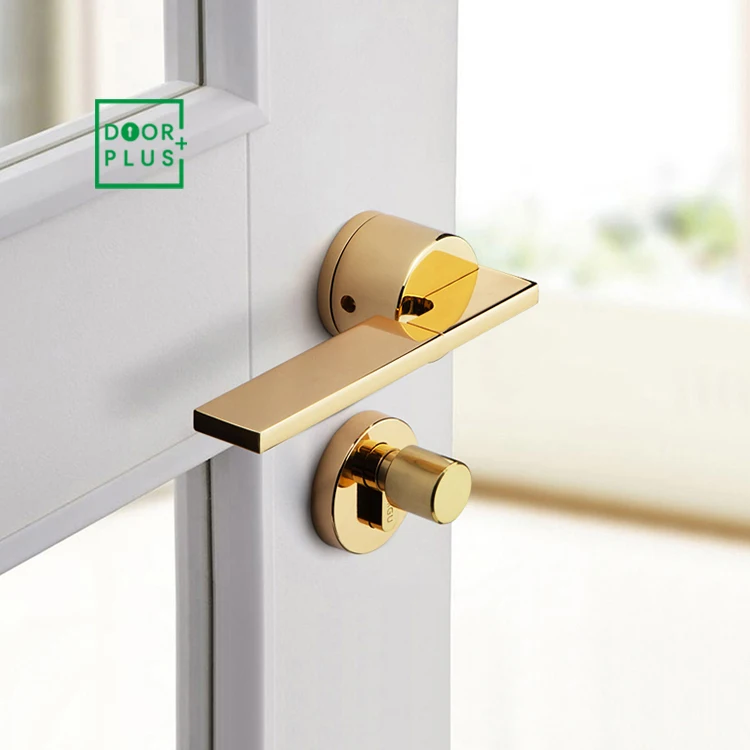 Современные Простые золотые дверные ручки Doorplus для интерьера мебели дверей дверных ручек