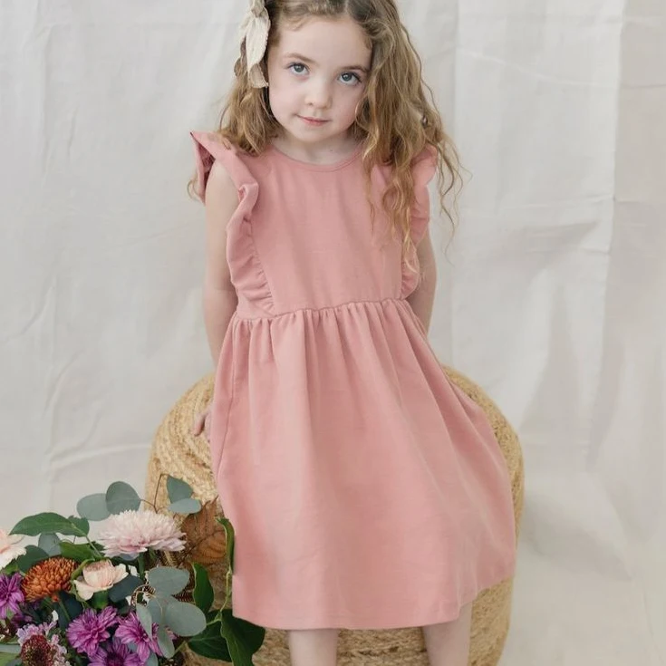 Лидер продаж 2021 мягкое льняное Хлопковое платье для маленьких девочек
