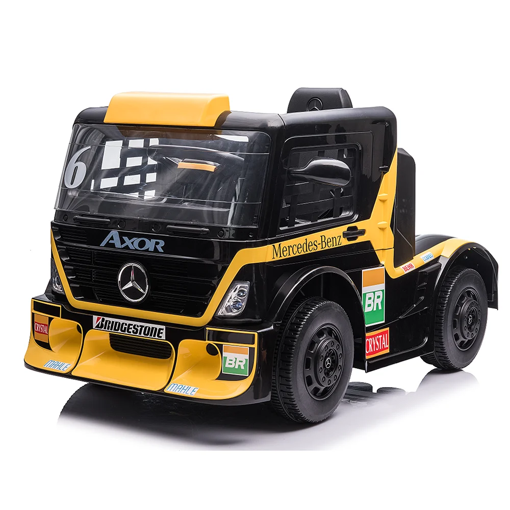 2022 Brand New Design Licensed Mercedes Benz Axor Child Electric Truck Car With Rear Trailer Remote Control 12V Power Battery