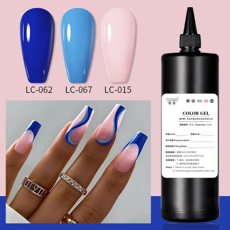 BLUEDEE Private Label OEM Eco-Friendly UV Nail Gel Polish Kits Blue Resin 10ml LED Lamp Source Factory Price