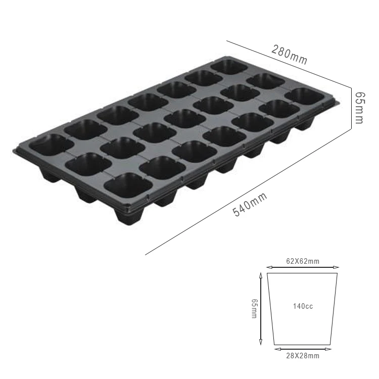 Wholesale Plastic Seedling Planting Tray  bucket with lid rice seedling tray Greenhouse Nursery Seed Germination tray