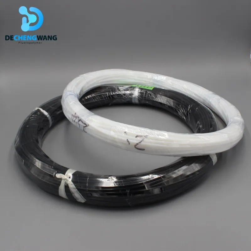 Extruded PTFE filled carbon graphite OEM size ptfe 6mm black tubing tube