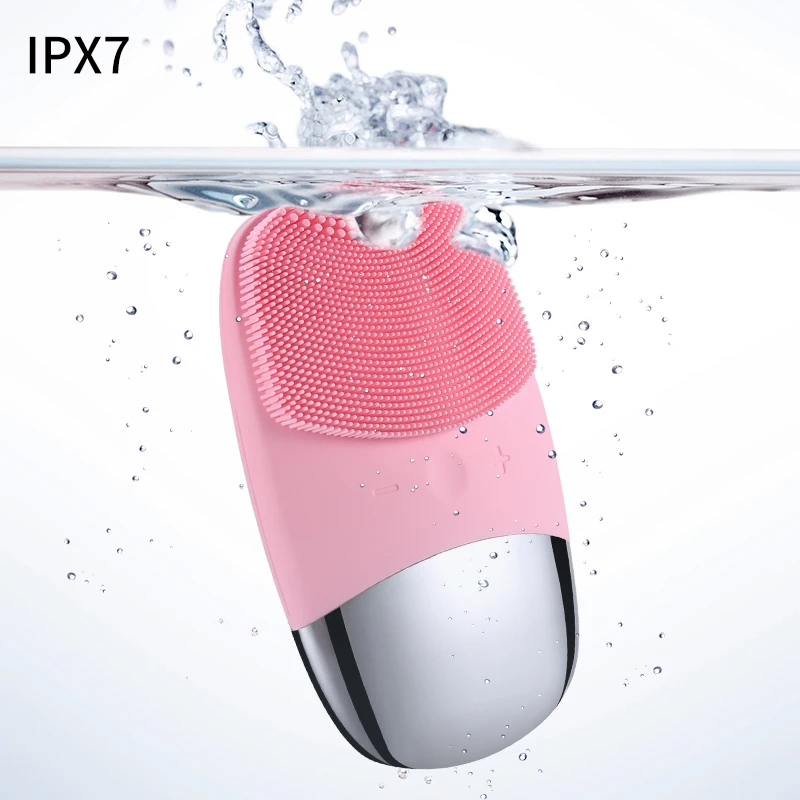 Wholesale Mini 3D Double Side Skin Care Tool Facial Cleanser Brush Face Cleaning Sonic Silicone Facial Massager Cleansing Brush