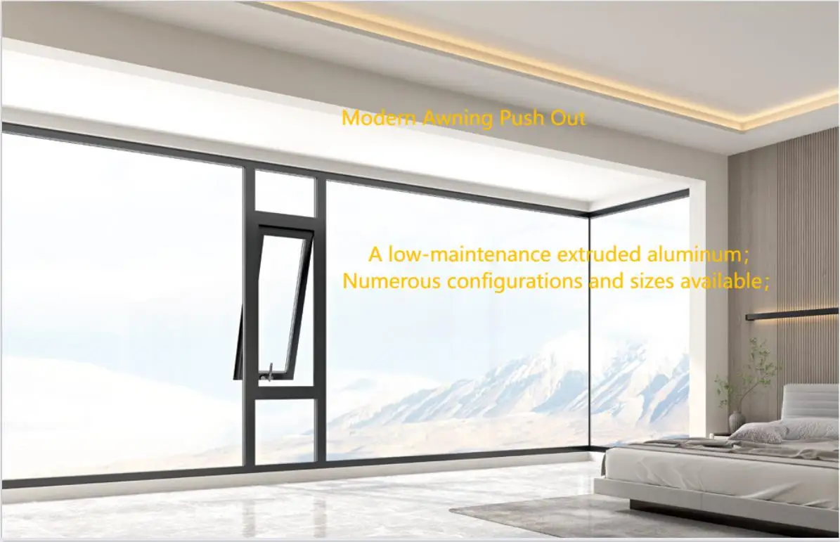 High-End Aluminum Windows and Doors with Steel and Plastic Frames Swing Open Style for Energy-Efficient Exterior Kitchen Living