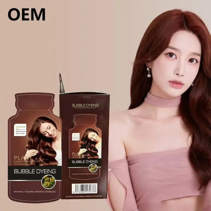 OEM 100ml Professional Hair Color Cream Hair Dye Packaging Pcs Form Label Origin BLOND Type GUA Working Grey Days ISO Special