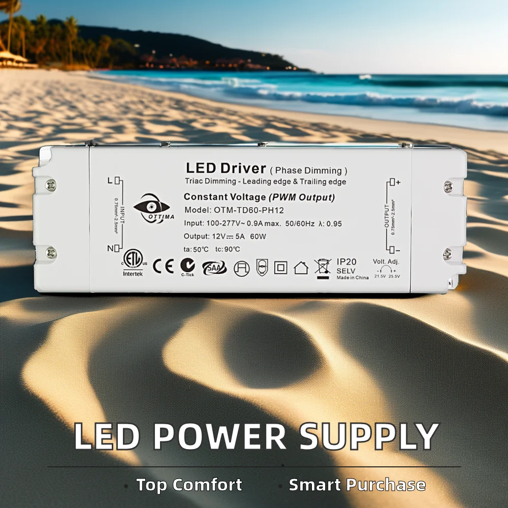 UL CUL ETL Approved LED Strip Light Power Supply Single Output 12V 24V 30W 60W 80W 100W 120W 150W 200W 300W 100-277Vac LED 110V