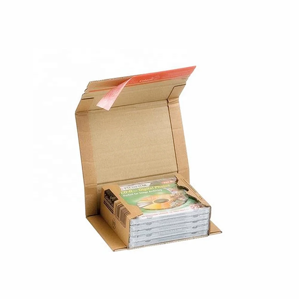 Custom CD book shipping boxes Easy-Fold Mailers Cardboard protecting Boxes