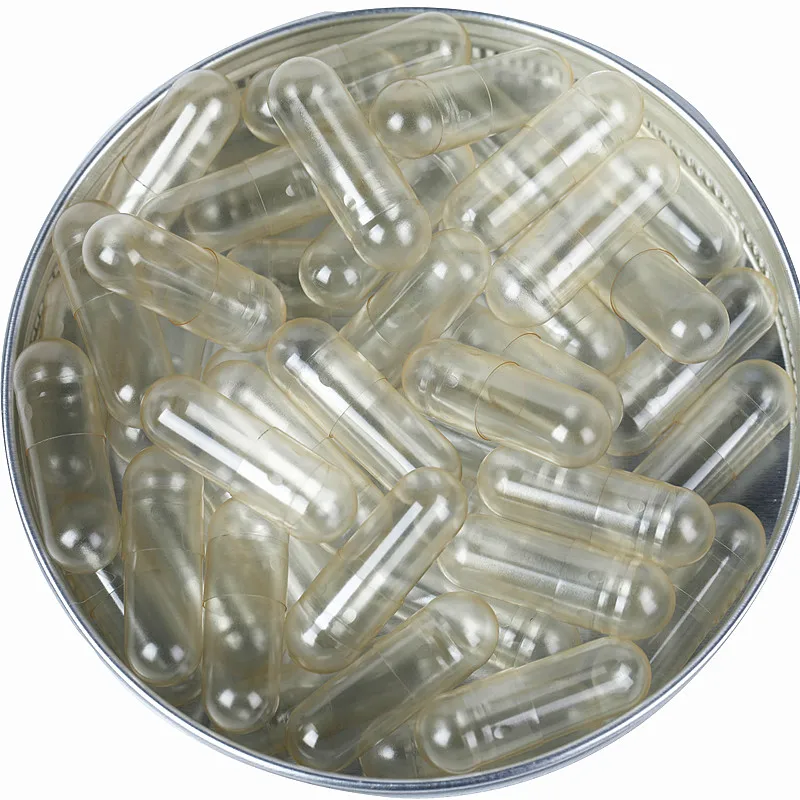 Empty gelatin Capsule shells white Transparent Clear capsules size1