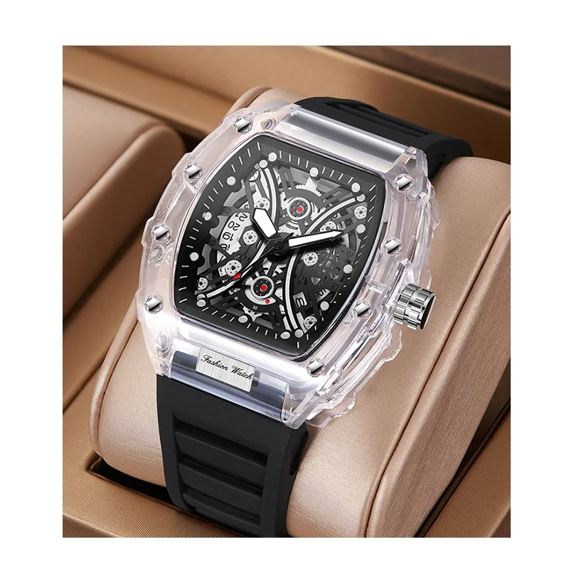 Quartz Watch Men Luxury Chronograph Hip Hop Watches Cool Man Mens Wrist Watch Clock Male
