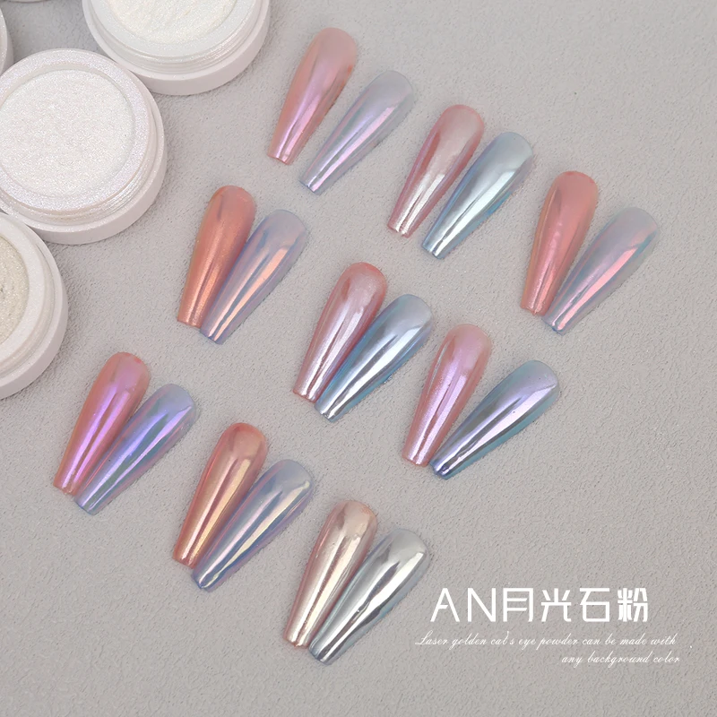Chrome Moon Pigment Magic Powder DIY Crystal Aurora Nail Powder for nail Art Decoration Moon Aurora Pigment Powder