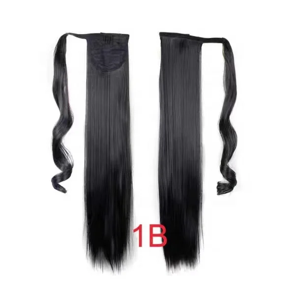 Оптовая продажа от производителя, волшебная пуговица паста тип длинные прямые волосы 30 цветов парики, синтетические высокотемпературные волокна материалы