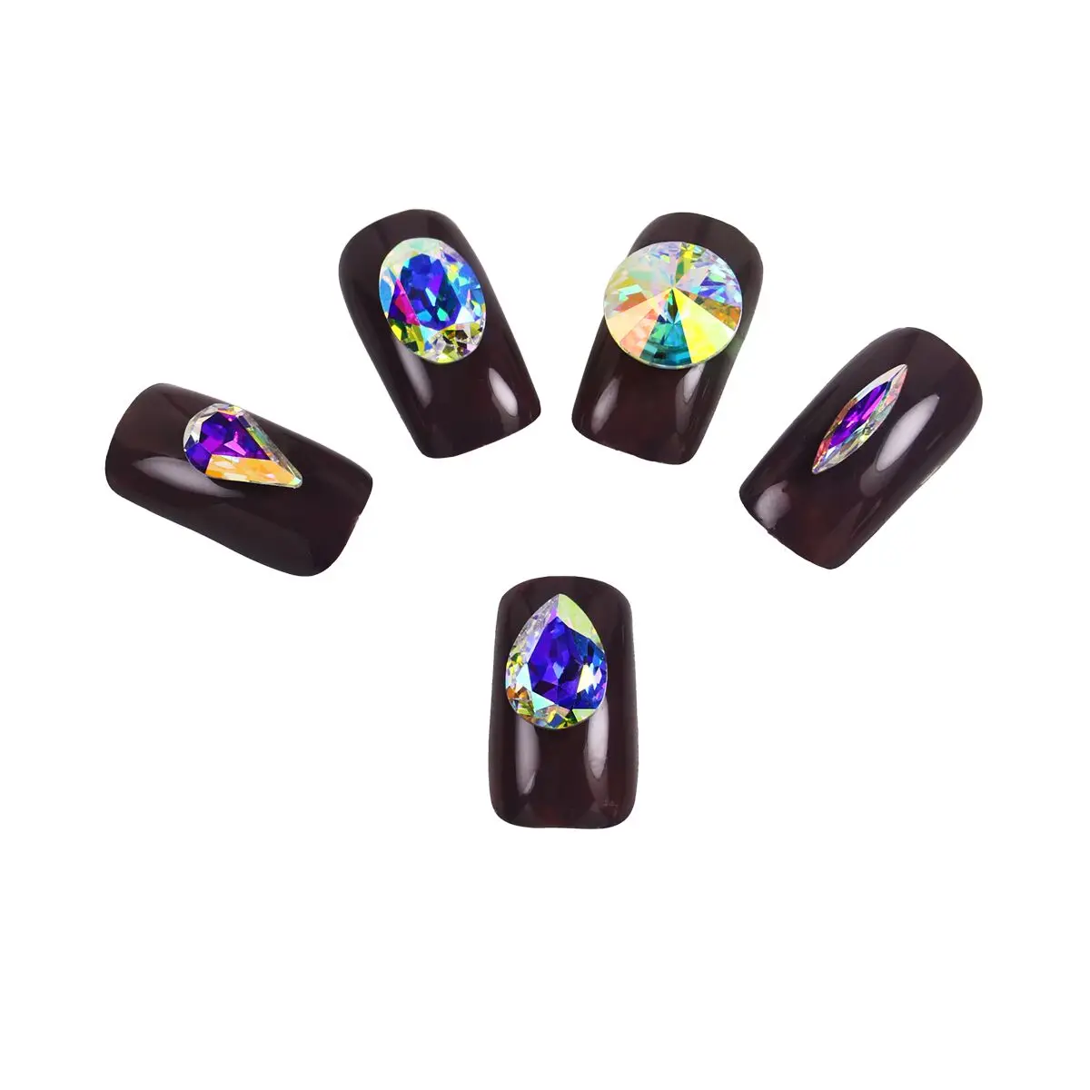 DIY Nail Art Rhinestone Mixed shape AB Glass Rhinestone Nail Beads for Nail Art