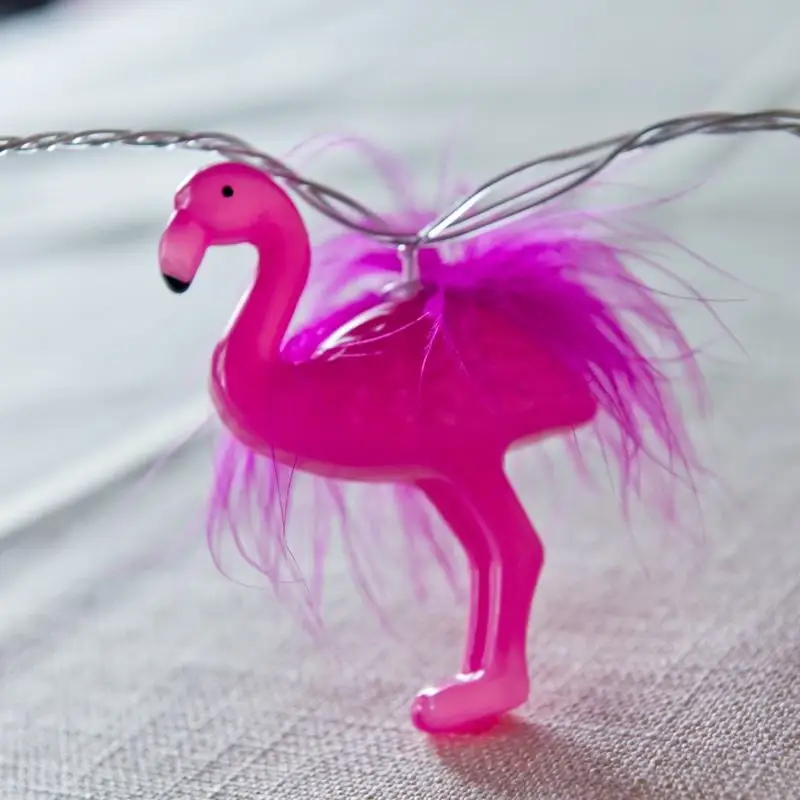 Evermore Outdoor Indoor Waterproof 10 Lights Flamingo Led Fairy Christmas String Lights