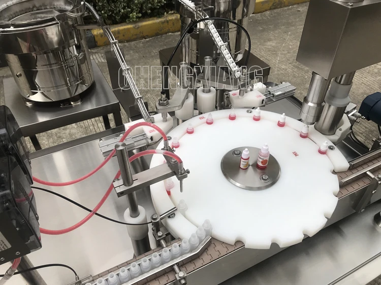 Automatic cyanoacrylate adhesive super glue tincture bottle filling capping machine