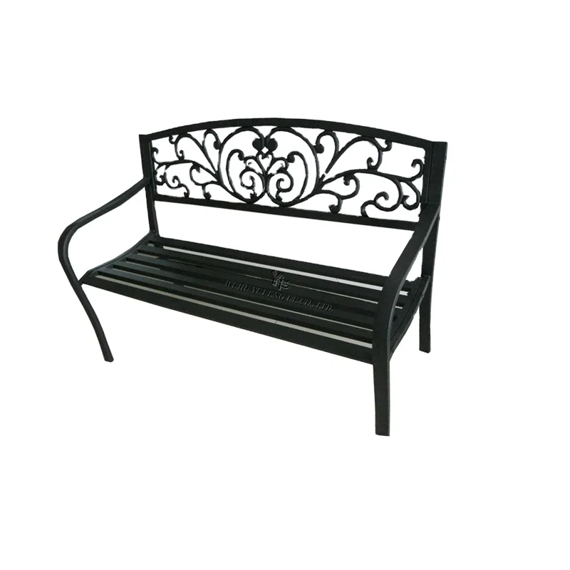 Металлическая садовая скамейка на 2-3 человек