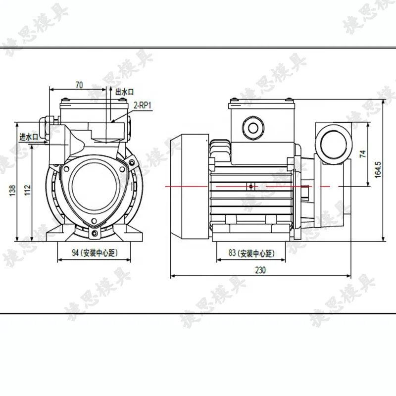 WEDM High Pressure Water Pump with Motor LDPB2H-40 380V 3Phase For CNC Medium Speed Machine
