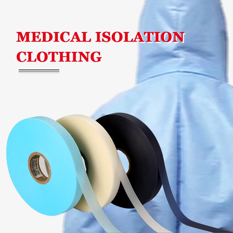 Waterproof Heat Seam Sealing Tape For Medical Disposable Isolation Clothing Seam Sealing Pe  Tape