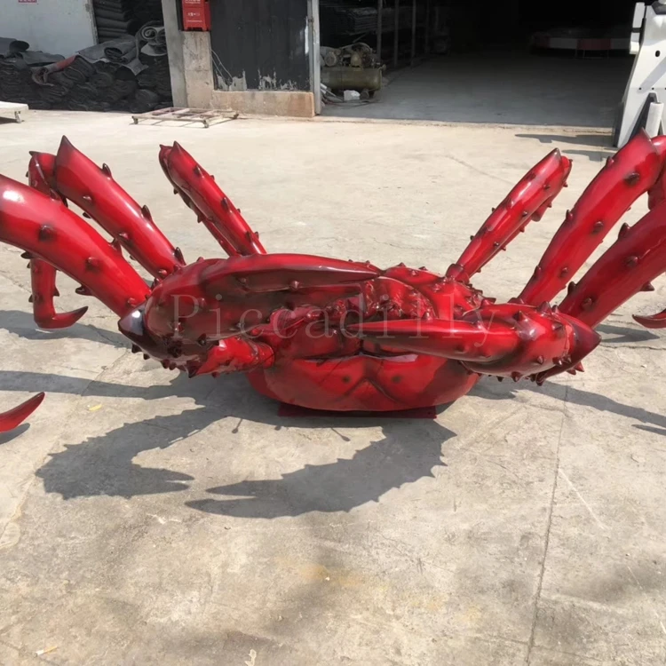 outdoor  Garden sculpture decoration Fiberglass giant crab display sculpture