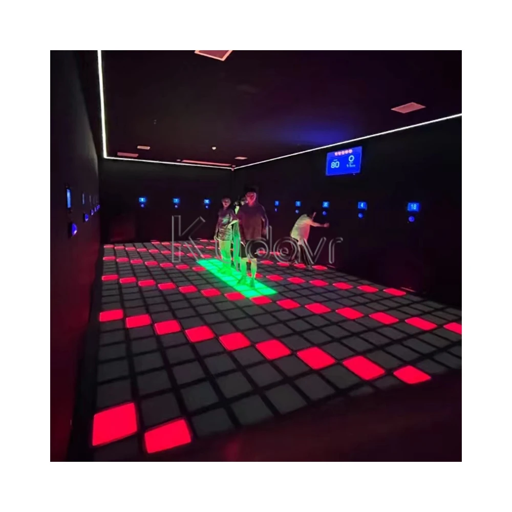 Customizable indoor playgrounds 30x30cm led light floor activate mega pixel grid interactive dance fitness game