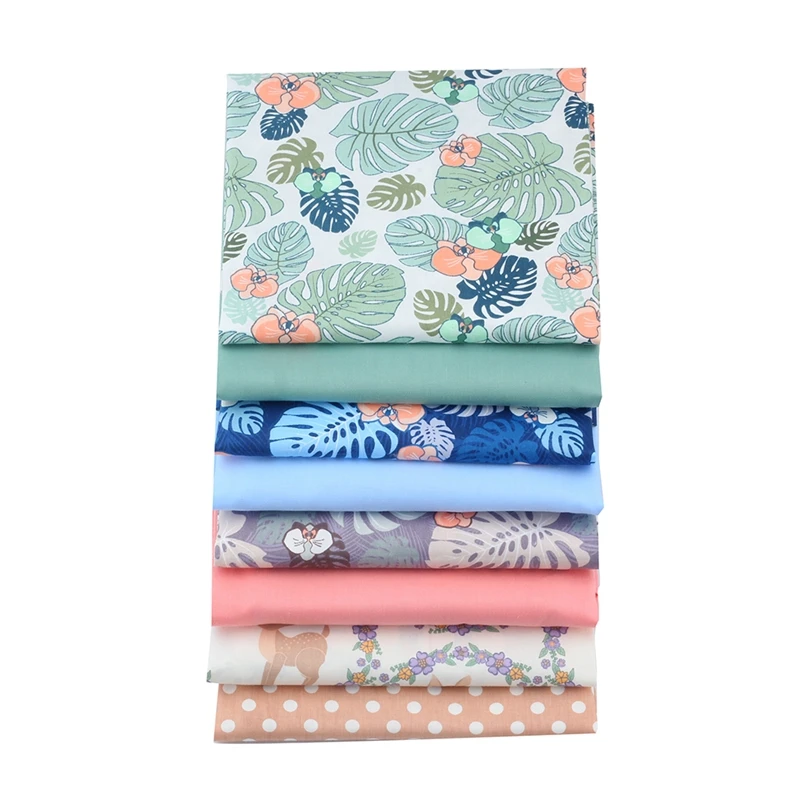 Flower Design Printed Cotton Quilting Fabric Home Textiles For DIY Handmade Cloth