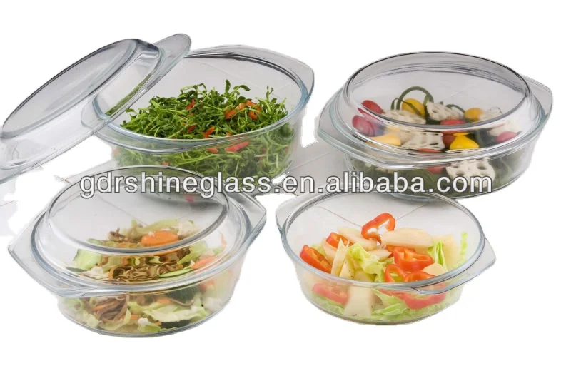 China Factory Glass Bakeware Set/ 4 Pcs Casserole Set/oven Proof Baking Dish