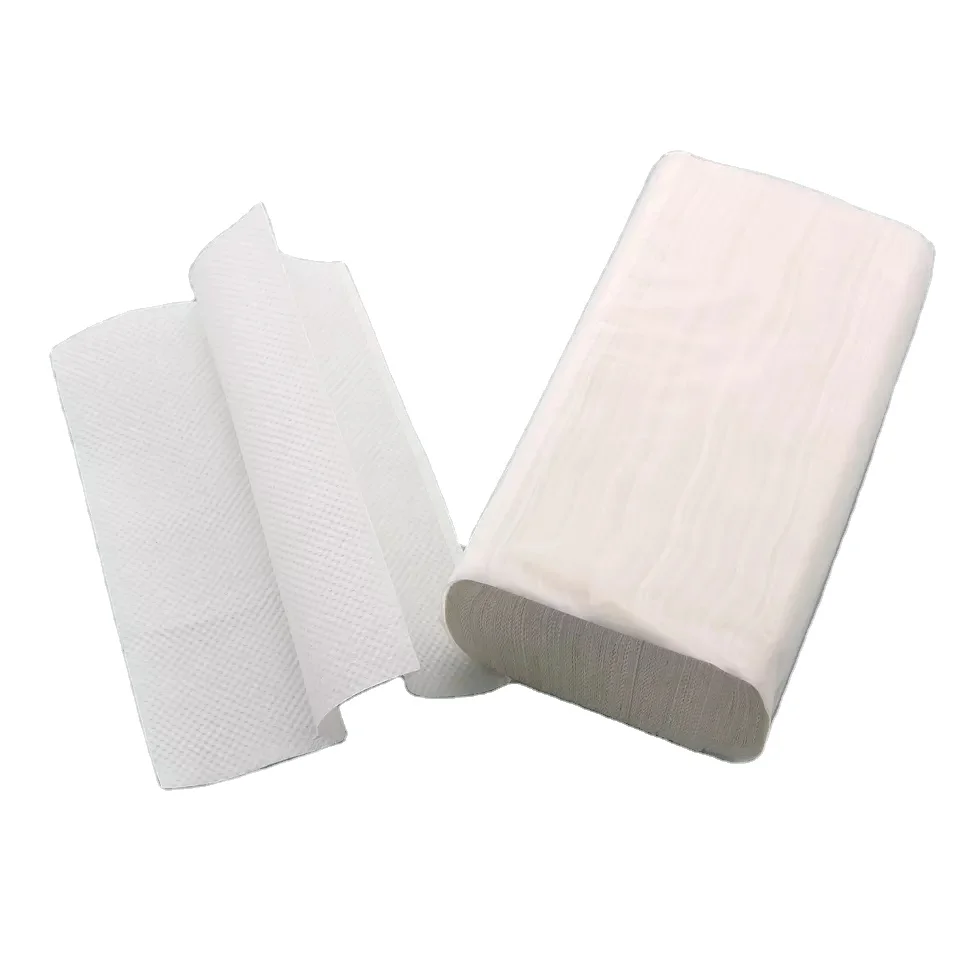 Biodegradable & Compostable Z fold hand towel N fold paper hand towel High water absorption