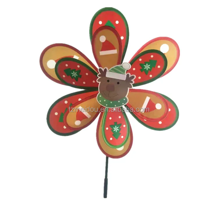 Beautiful Christmas wheel windmill Garden ornament  Lawn Pinwheels