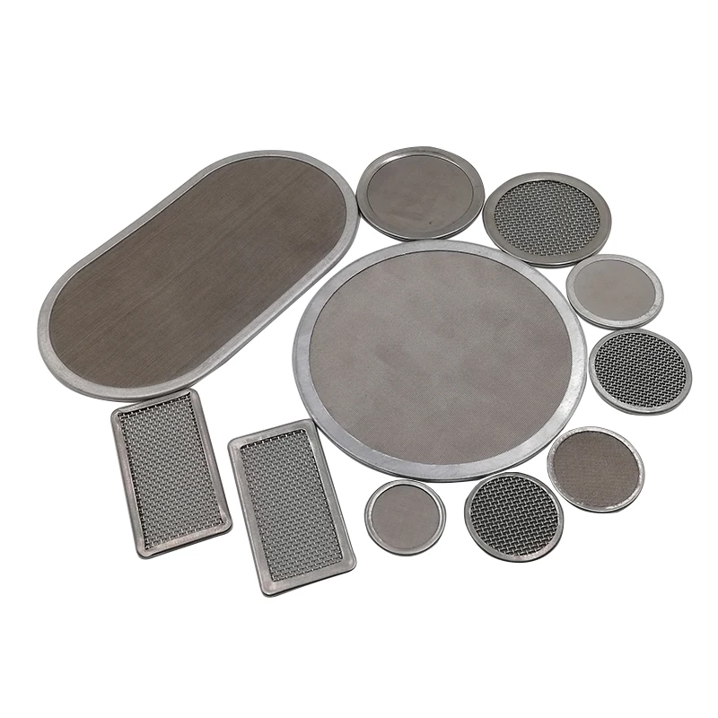 Edge packed metal filter disc Ring-edge filter disc Stainless steel micro round filter mesh