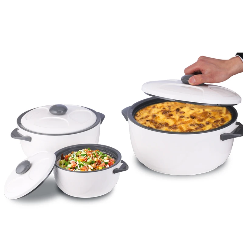 
High Quality 3 pcs set Stainless Steel Insulated thermal Hot Pot Casserole 